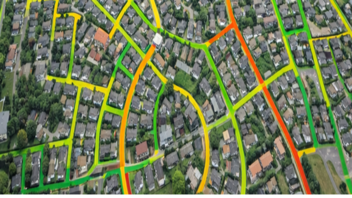 ISAM Kanalmanagement zur Hotspot-Analyse des Kanalnetzes in der Kartenansicht